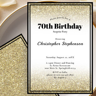 Invitation pour une fête surprise pour 70 ans en o