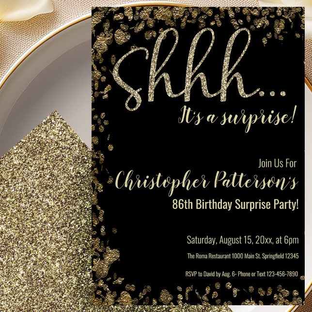 Invitation pour une fête surprise pour le 86e anni (Créateur téléchargé)