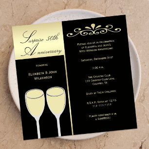 Invitation pour une fête surprise pour les 50 ans