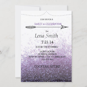 Invitation pour une fête Sweet 16 / Cocktail en Gl