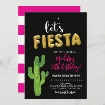 Invitation pour une Fiesta noire et or
