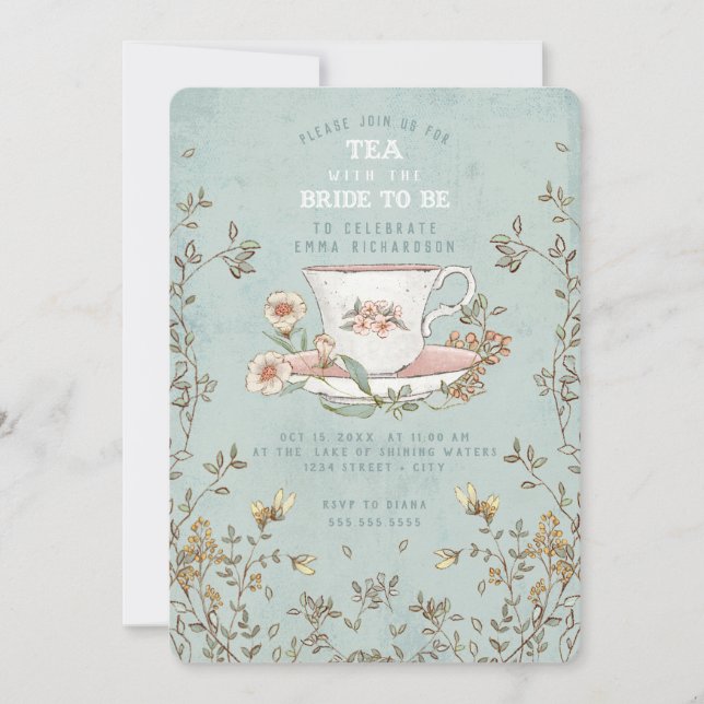 Invitation pour une garden-party de mariage autour (Devant)
