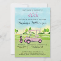 Invitation pour une golfeuse à l'occasion de son 4