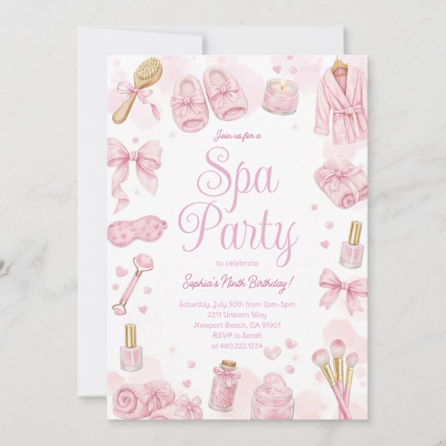 Invitation pour une journée au Spa Beauté Rose (Devant)