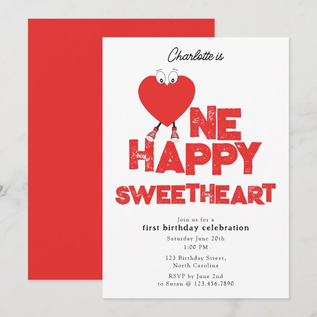 Invitation pour une joyeuse amoureuse pour le 1er  (Devant / Derrière)