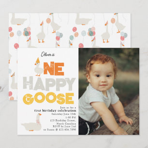 Invitation pour une joyeuse oie pour un 1er annive