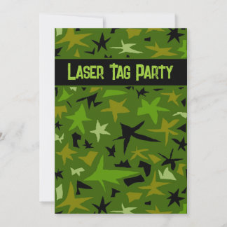 Invitation pour une partie de tag laser avec des é