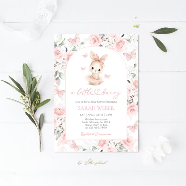Invitation pour une petite fille pour Baby Shower  (Créateur téléchargé)