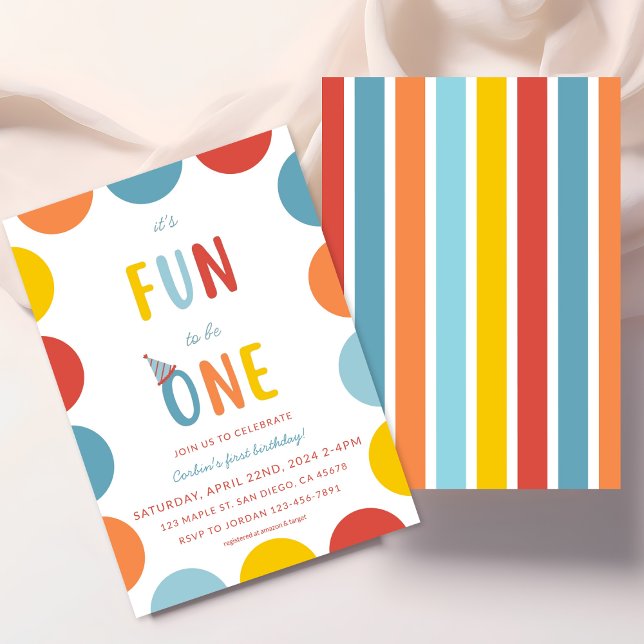 Invitation pour une première fête d'anniversaire a (Créateur téléchargé)