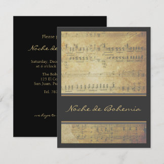 Invitation pour une répétition de musique ou un co