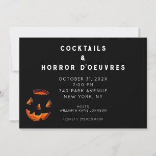 Invitation pour une soirée cocktail Halloween pour