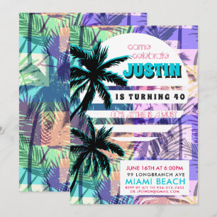 Invitation pour une soirée d'anniversaire à Miami 