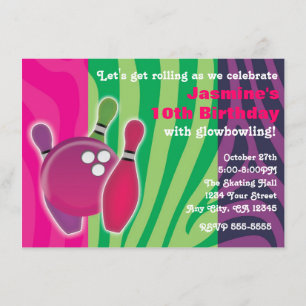Invitation pour une soirée de bowling avec impress