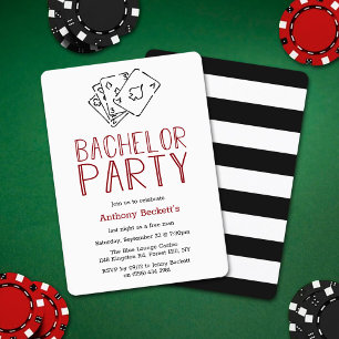 Invitation pour une soirée de casino moderne pour 