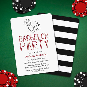Invitation pour une soirée de casino moderne pour 