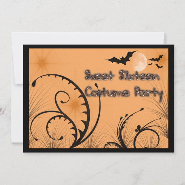 Invitation pour une soirée de costume d'Halloween  (Devant)