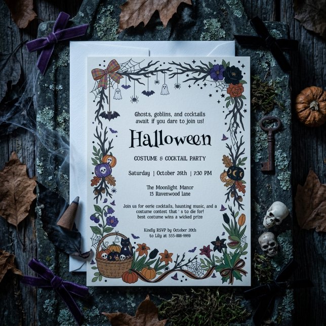 Invitation pour une soirée de costumes d'Halloween (Créateur téléchargé)