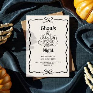 Invitation pour une soirée de doodle de la nuit de