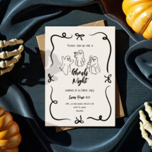 Invitation pour une soirée de doodle de la nuit de