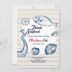 Invitation pour une soirée de fruits de mer