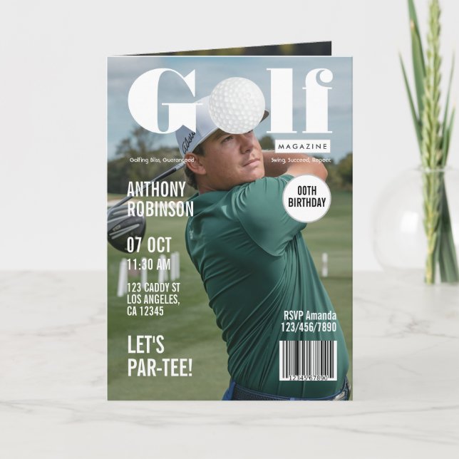 Invitation pour une soirée de golf sur le thème de (Devant)