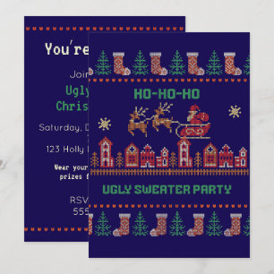 Invitation pour une soirée de Noël avec un pull mo