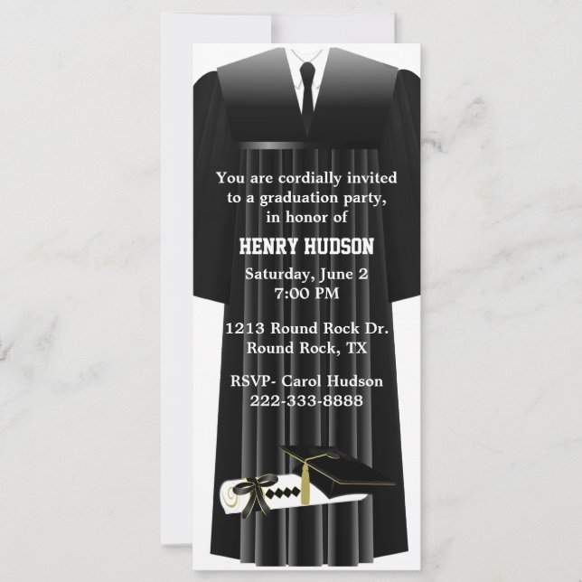 Invitation pour une soirée de remise de diplômes e (Devant)