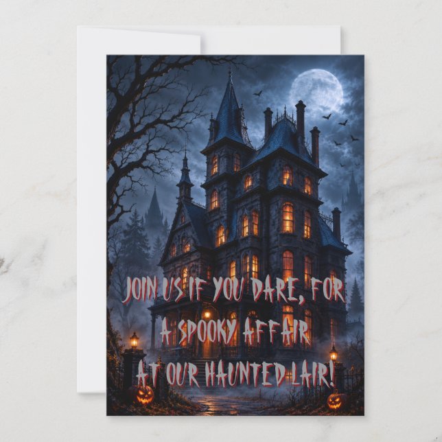 Invitation pour une soirée d'Halloween dans un man (Devant)