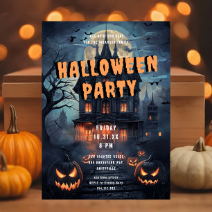 Invitation pour une soirée d'Halloween dans une ma
