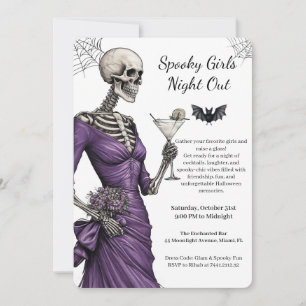 Invitation pour une soirée entre filles Halloween 