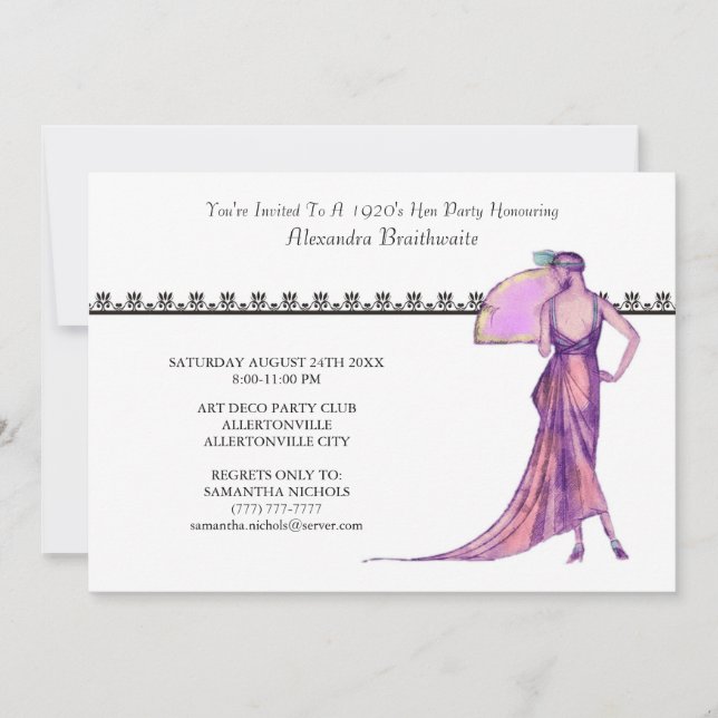 Invitation pour une soirée entre filles sur le thè (Devant)