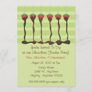 Invitation pour une soirée fondue