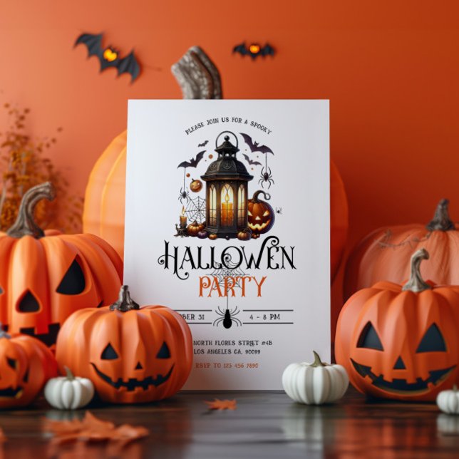 Invitation pour une soirée Halloween avec Lanterne (Créateur téléchargé)
