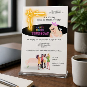 Invitation pour une soirée heureuse du jeudi pour