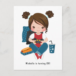 Invitation pour une soirée jeu vidéo entre filles