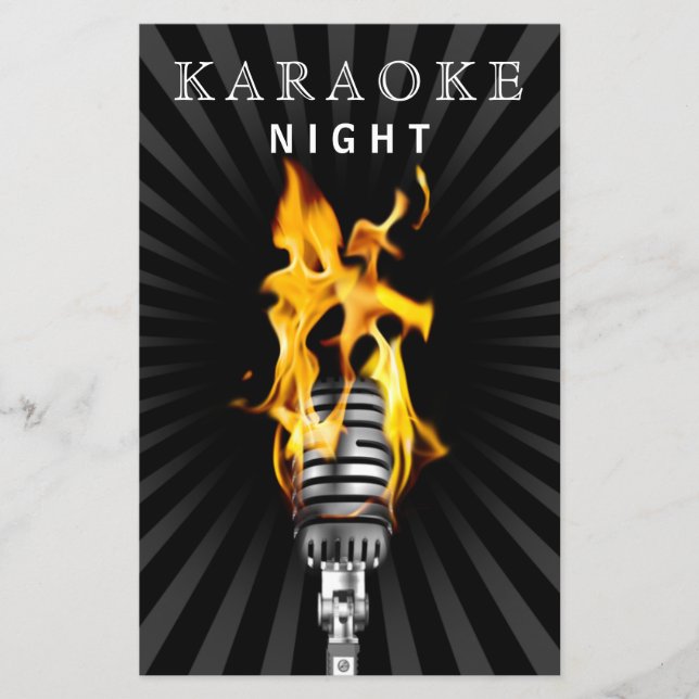 Invitation pour une soirée karaoke micro classe bu (Devant)