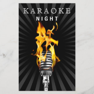 Invitation pour une soirée karaoke micro classe bu