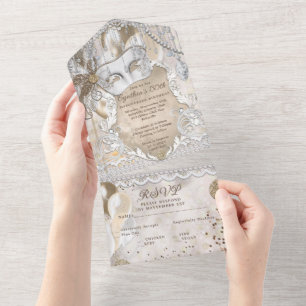 Invitation pour une soirée masquée TOUT EN UN