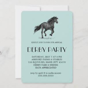 Invitation pour une soirée moderne de derby de cou