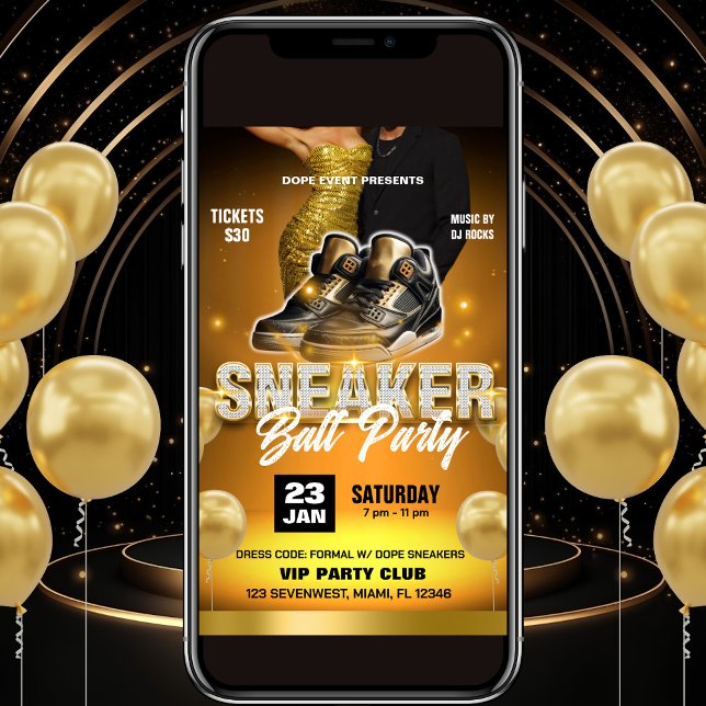 Invitation pour une soirée Sneaker Ball (Créateur téléchargé)