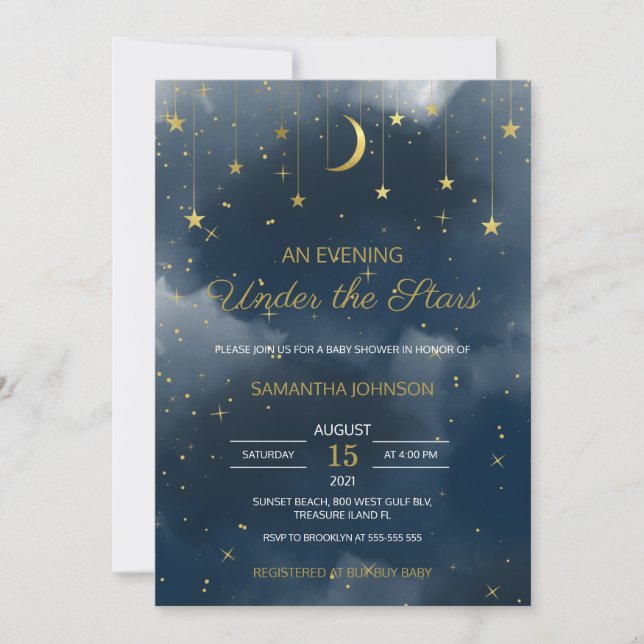 Invitation pour une soirée sous les étoiles (Devant)