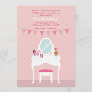 Invitation pour une soirée spa avec coffret de maq