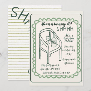 Invitation pour une soirée surprise Chut!