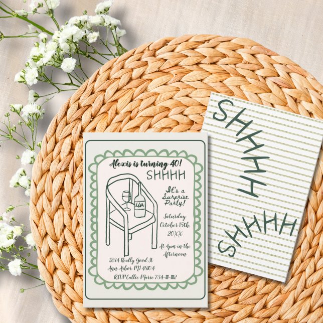 Invitation pour une soirée surprise Chut! (Créateur téléchargé)
