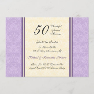 Invitation pourpre de damassé de fête