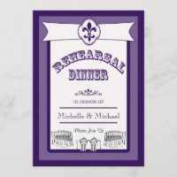 Pourpre de dîner de répétition de mariage de la