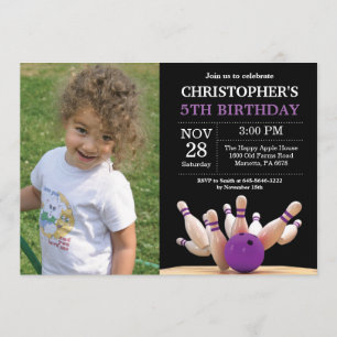 Invitation Pourpre de fête d'anniversaire d'invitation