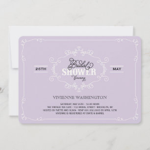 Invitation pourpre de Fête de la mariée de