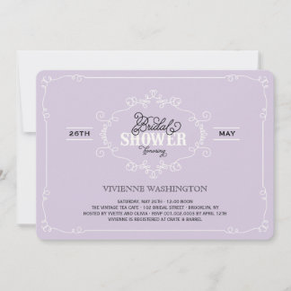 Invitation pourpre de Fête de la mariée de