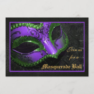 Invitation pourpre de Halloween de boule de